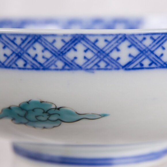 Antique Japanese Meiji Period Porcelain Bowl with Imari Pattern Design - Picture 9 of 11